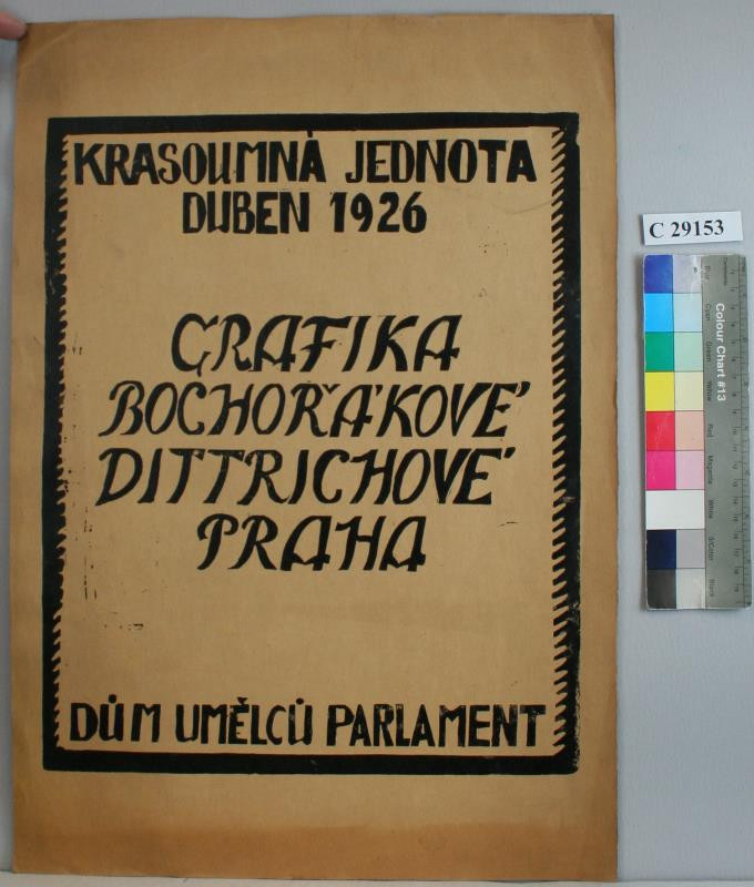 Helena Bochořáková-Dittrichová - Plakát na výstavu v Rudolfinu