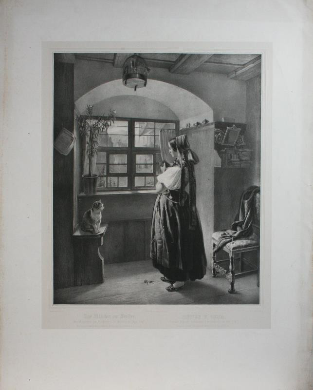 Franz Seraph Hanfstaengl - Děvče u okna