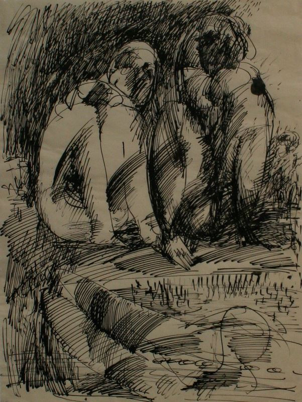 Antonín Širůček - Dvě sedící ženy
