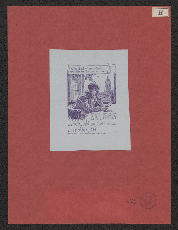 Richard Hoechler - Ex libris des Volksbindungsvereins zu Friedberg i. H.