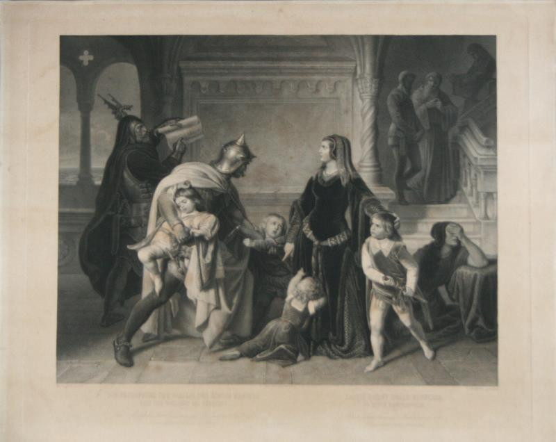 Albrecht Fürchtegott Schultheiss - Zajetí rodiny krále Manfreda po bitvě beneventské