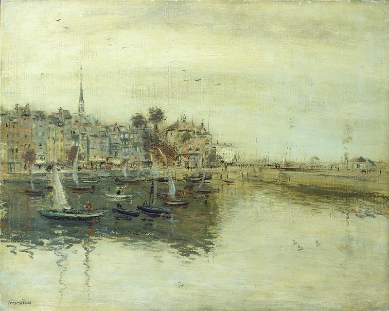 Jean François Raffaelli - Francouzský přístav s plachetnicemi