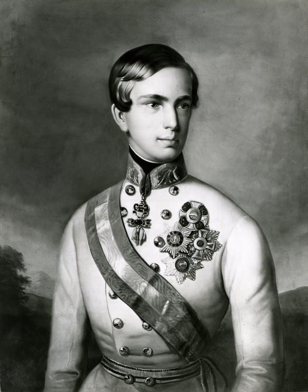 neznámý malíř rakouský - okruh A. Einsleho (?) - Podobizna císaře Františka Josefa I. (1830 -1916)