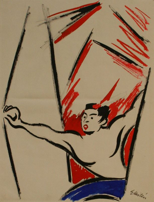 Eduard Milén - Návrh na sokolský plakát