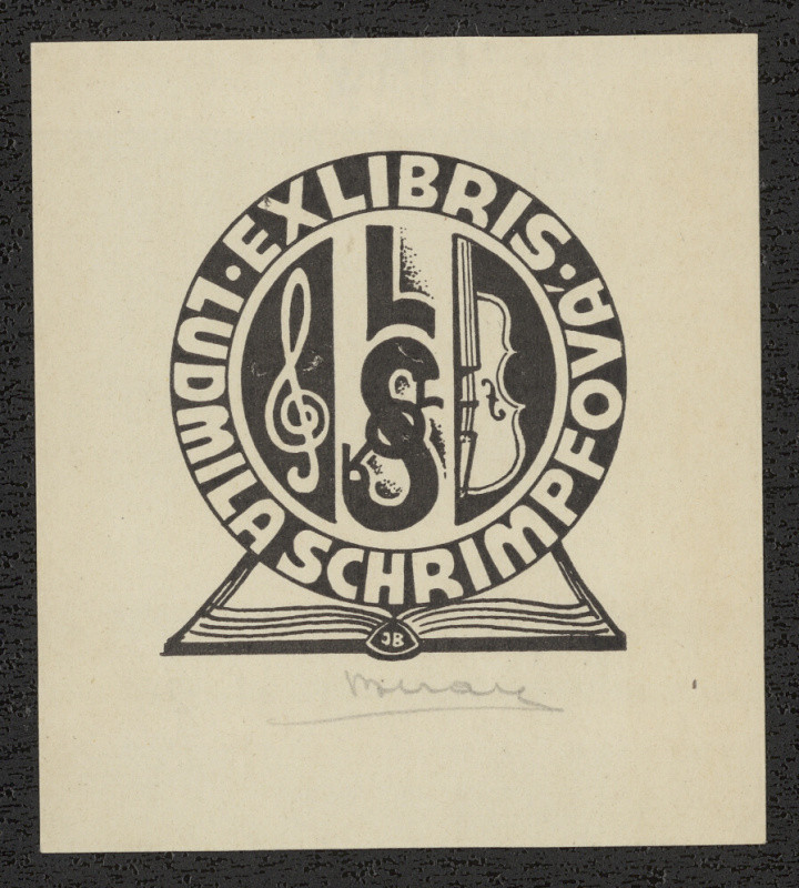 Jaro (Jaroslav) Beran - Exlibris Ludmila Schrimpfová