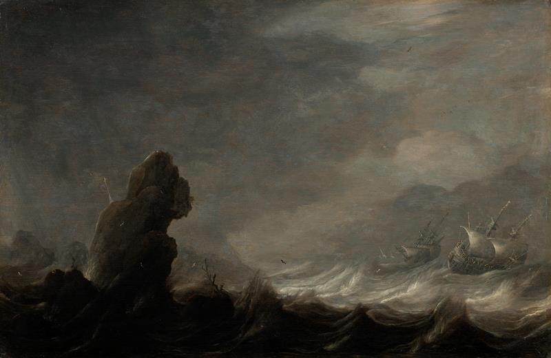 Pieter Mulier - Plachetnice v bouři