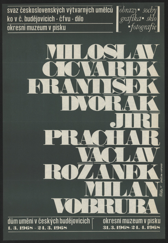 Miroslav Pechánek - Milan Cicvárek, František Dvořák, Jiří Prachař, Václav Rožánek, Milan Votruba, SČVU České Budějovice 1968