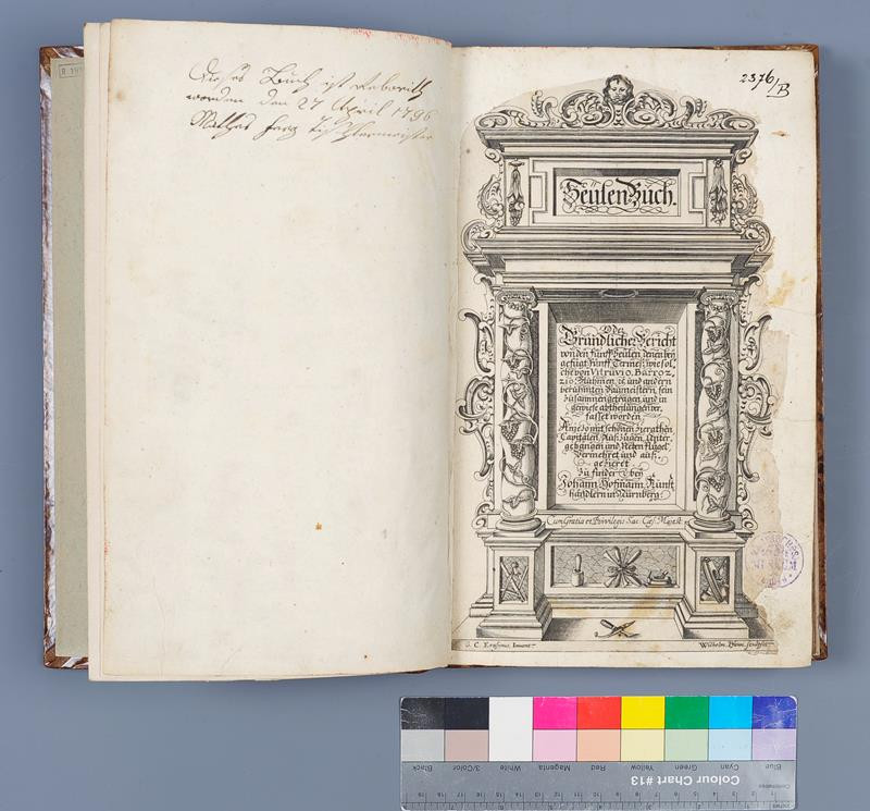 Georg Caspar Erasmus, Giacomo Barozzi da Vignola, Johann Hoffmann, Vitruvius - Seülen-Buch