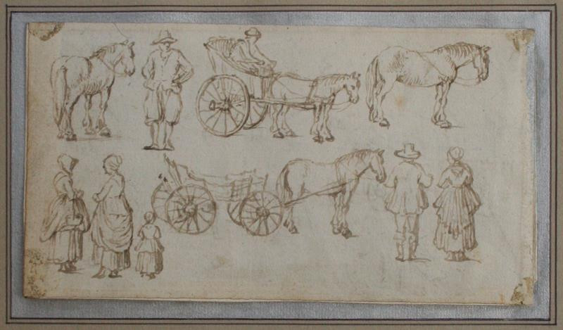 Jan Brueghel I. - následovník - Postavy z trhu