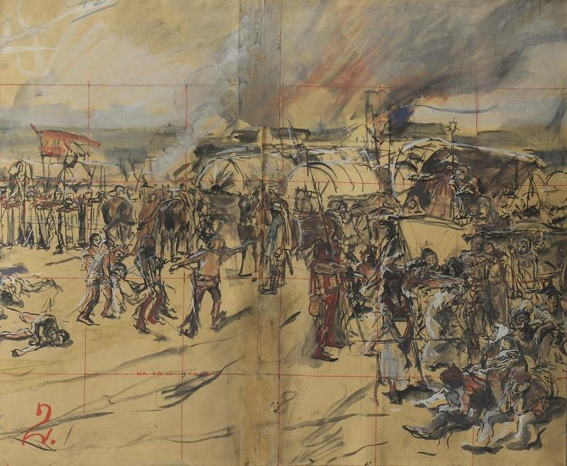 Luděk Marold - Studie k bitvě u Lipan