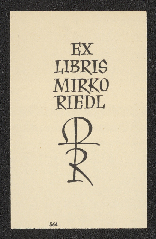 Oldřich Menhart - Ex libris Mirko Riedl
