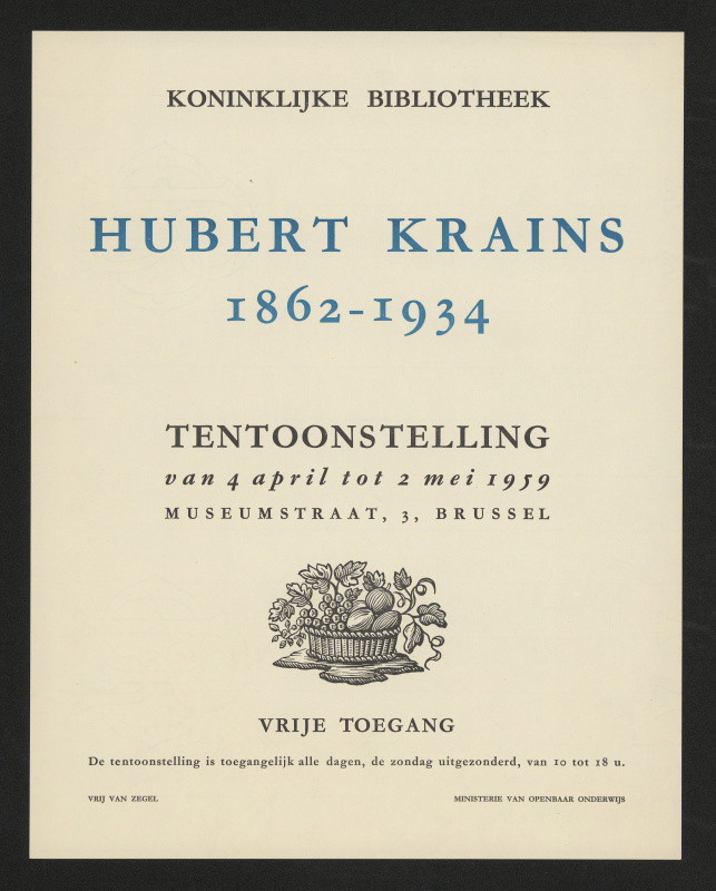 neznámý - Hubert Krains (1862-1934), Královská biblioteka