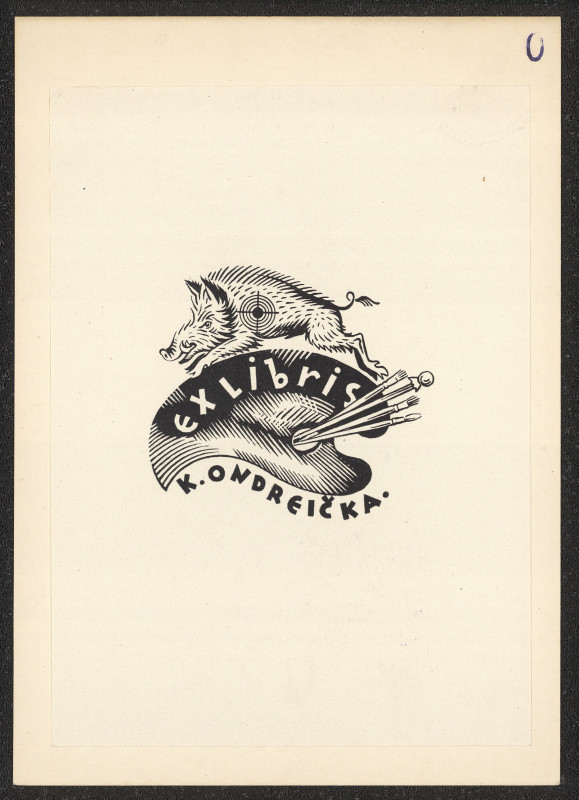 K. Ondrečka - Exlibris K. Ondrečka