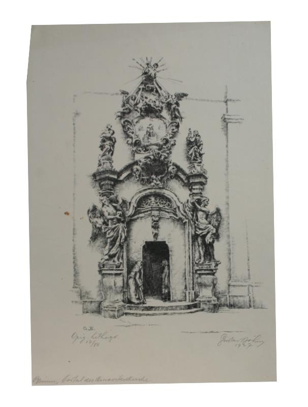 Gustav Böhm - Brünn, Portal der Minoritenkirche