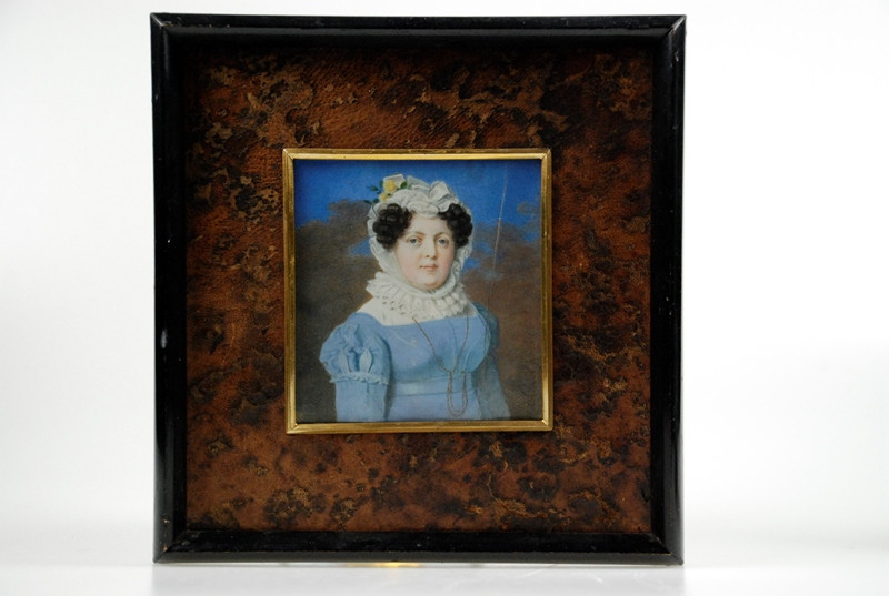 Jindřich (Heinrich) Schödl - portrét ženy - miniatura