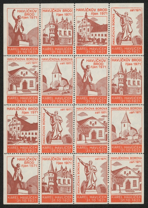 Jan Rajlich st. - Havlíčkův Brod 1971, Karel Havlíček 31.10.1821