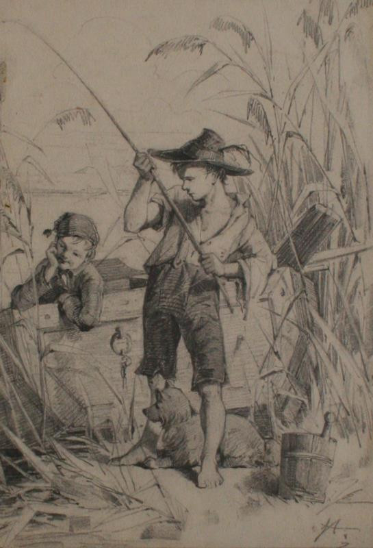 August Karl Xaver von Pettenkofen - Dva mladí rybáři