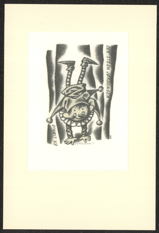 Vojtěch Cinybulk - Ex libris Ole Steen Jorgensen. in Vojtech Cinybulk 10 litografiske exlibris med marionet-motiver. 1977