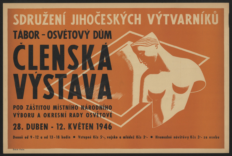 Karel Štěch - Sdružení jihočeských výtvarníků. Tábor, Osvětový dům, Členská výstava 1946