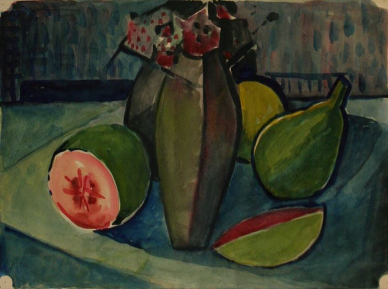 Jaroslav Král - Zátiší s ovocem a vázou