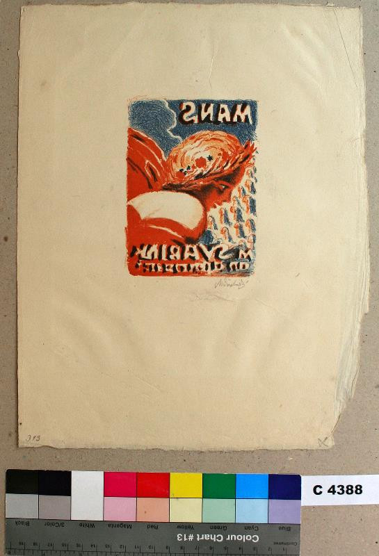 Max Švabinský - Skica k plakátu pro soubornou výstavu umělcovu 1932