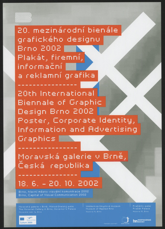 neznámý - XX. Mezinárodní bienále grafického designu Brno 2002. Plakát, firemní,  informační a reklamní grafika