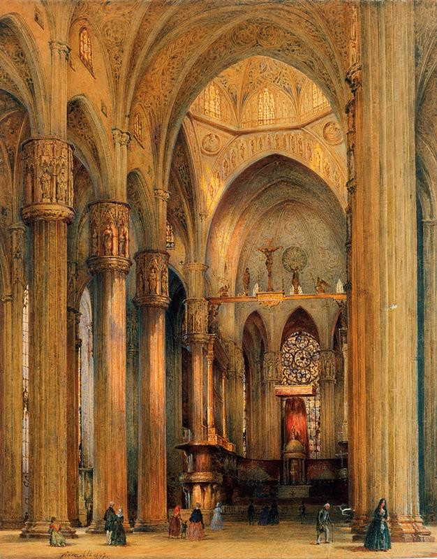 Franz Alt - Vnitřek milánského dómu