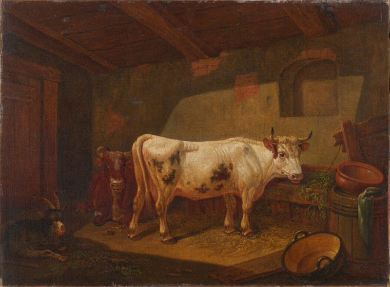 Johann Dallinger von Dalling /1782 - Krávy ve stáji