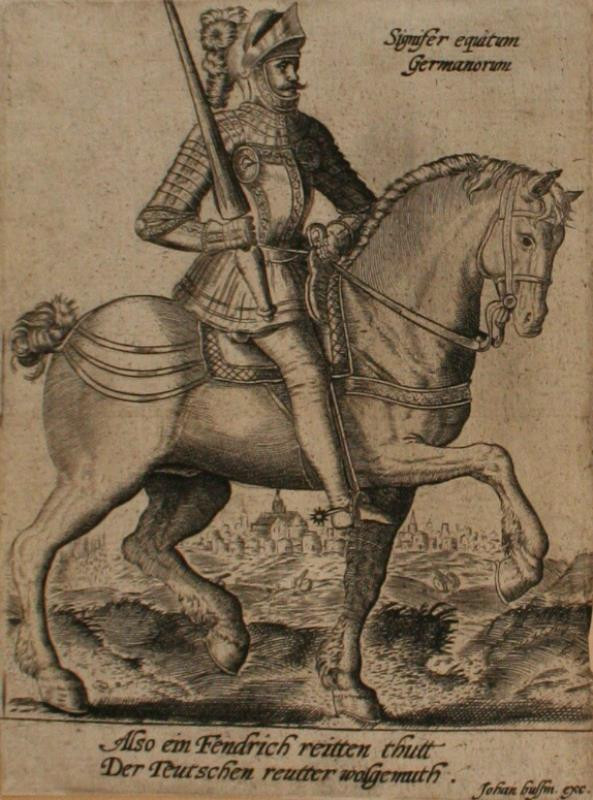 Crispin (Crispijn) van de Passe I. - Signifer equitim Germanorum