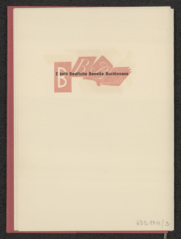 Petr Dillinger - Z knih Ing. Jaroslava Záhory. in 16 Ex libris Petra Dillingra. Brno 1939; knihtiskárna Frant. Bartoš Přerov