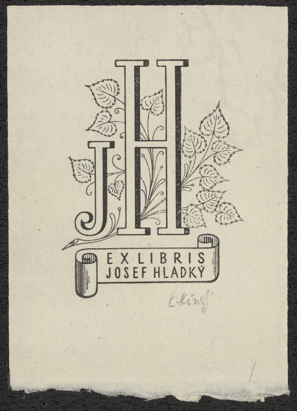 Karel Kinský - Ex libris Josef Hladký