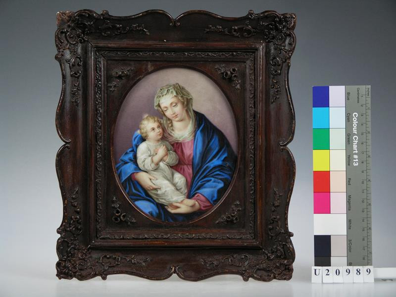 neurčený autor - malba - Madona s dítětem