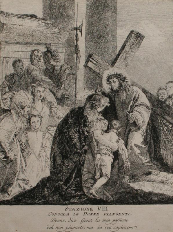 Giovanni Domenico Tiepolo - Stazione VIII. - Consola de donna piangenti