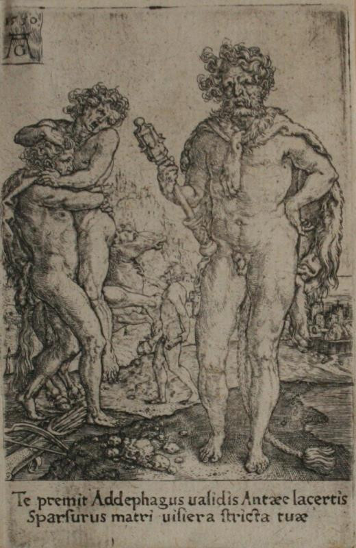 Heinrich Aldegrever - Herkules a Aetheus