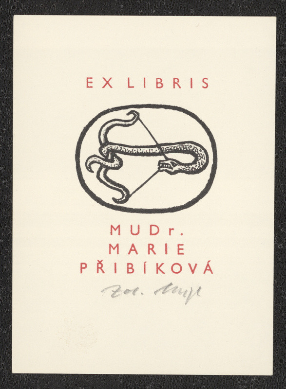Zdeněk Mézl - Ex libris MUDr. Marie Přibíková