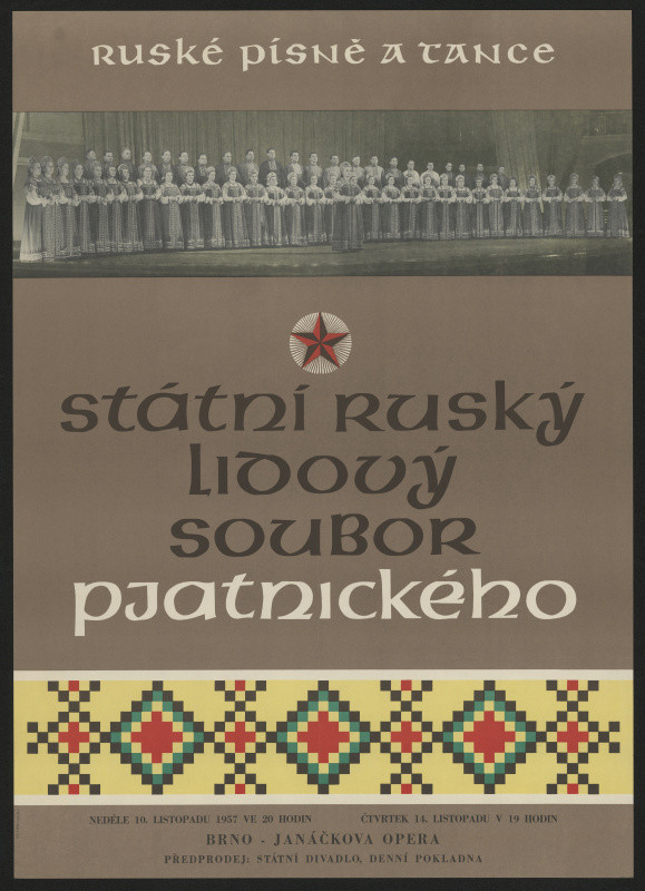 neznámý - Stát.ruský lidový soubor Pjatnického, Ruské písně a tance Brno, Janáčkova opera 10.11.1957