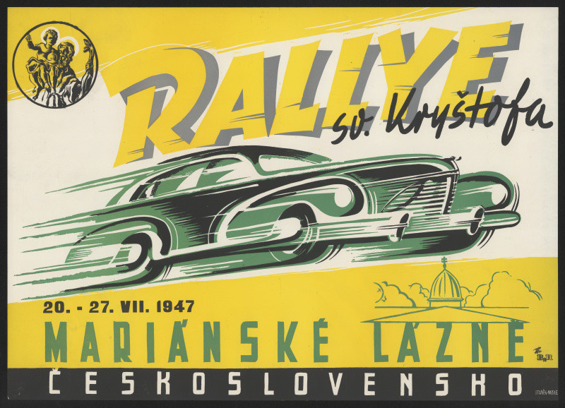 Ateliér BaR (Burianek a REMO) - Rallye sv. Krištofa Mariánské Lázně, Československo 20.-27.7.1947