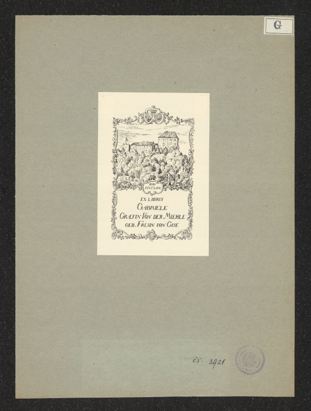 Kitty von Gise (Prinzessin zu Hohenlohe) - Exlibris Gabriele Graerfin von der Muchle