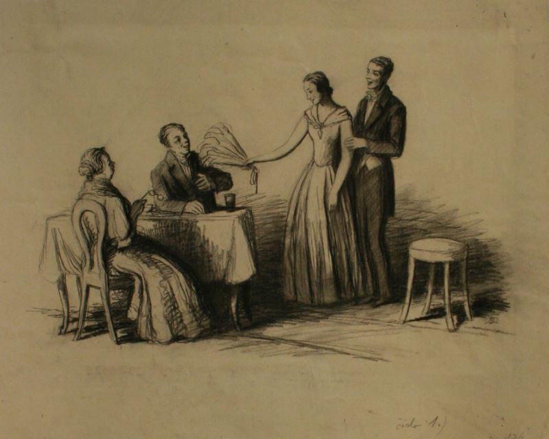 Petr Dillinger - Ilustrace k povídce Páně Kobercova ženitba