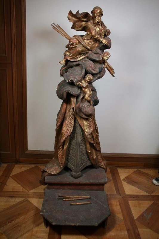 neznámý sochař moravský - Nástavec s Bohem Otcem v oblacích