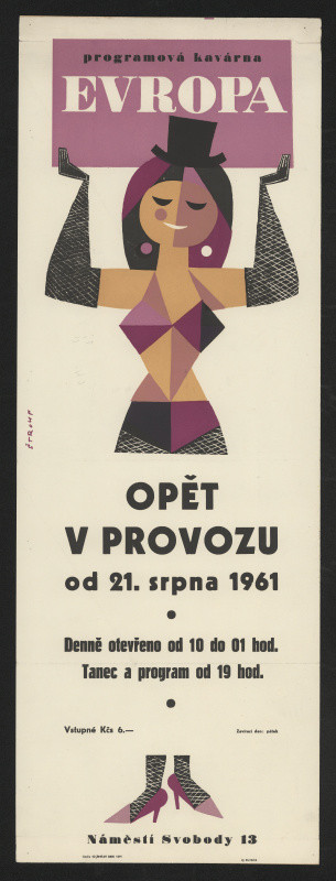 Ivan Štrouf - Programová kavárna Evropa opět v provozu od 21. srpna 1961