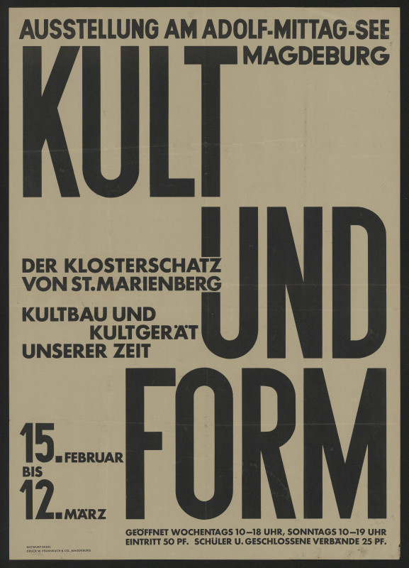 Walter Dexel - Kult und Form. Ausstellung Magdeburg