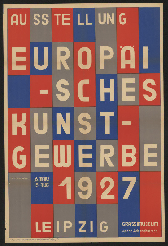 Herbert Bayer - Ausstellung Europäisches Kunstgewerbe Leipzig 1927. Grassimuseum