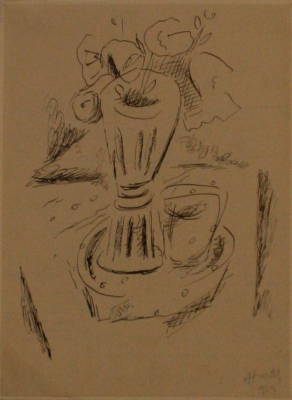 Alfred Justitz - Zátiší s vázou
