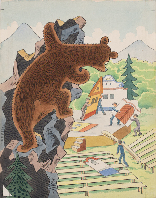 Ondřej Sekora - Ilustrace ke knize F. Weniga Brumla na cestách