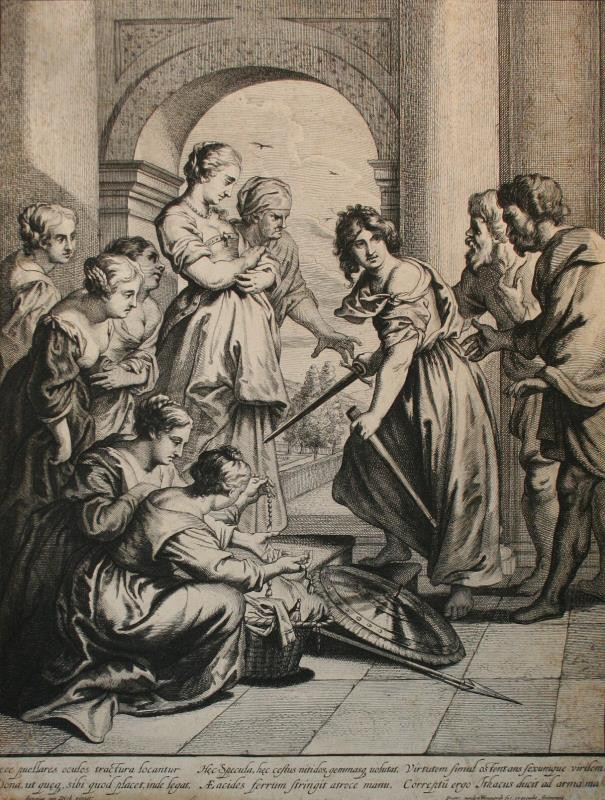 Frans van den Wyngaerde - Odyseus prozrazuje mladého achilla
