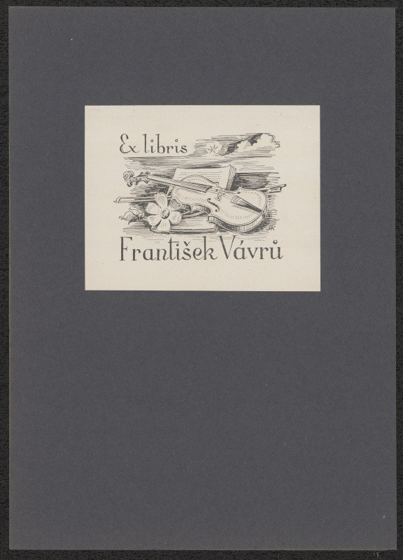 Rudolf (Ruda) Kubíček - Ex libris František Vávrů