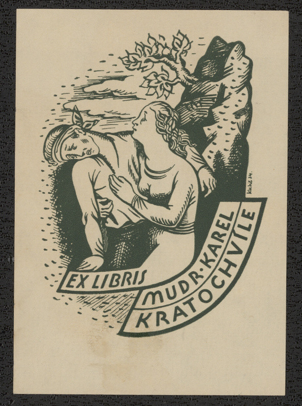 Bohuslav Kutil - Ex libris MUDr. Karel Kratochvíle