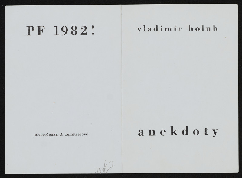 Vladimír Holub - Anekdoty - PF 1982