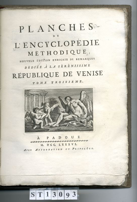 neurčený autor - Planches de ľ Encyclopédie méthodique. Tome troisieme